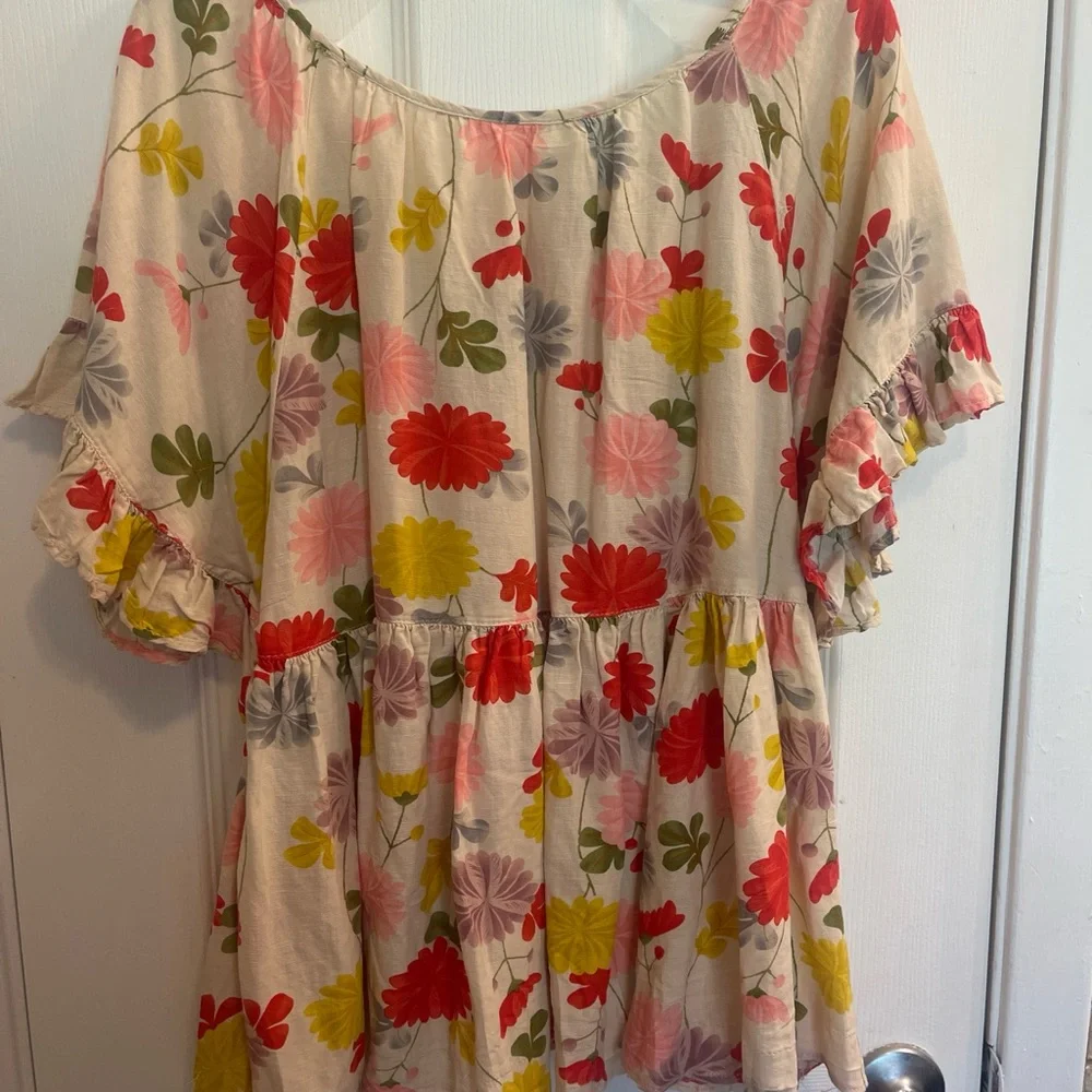 Ivy Jane Floral Blouse - Red, Yellow, Pink, Green - Picture 4 of 5